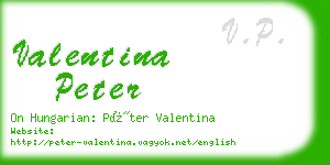 valentina peter business card